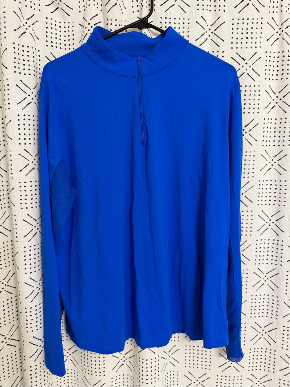 IBKUL Solid Long Sleeve Mock Neck Top - Blue